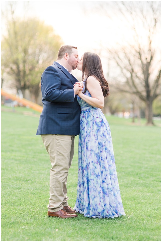Engagement session at golden hour in Lancaster PA