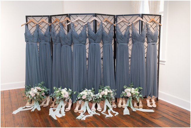 BHDLN bridesmaid dresses, gray blue bridesmaid colors