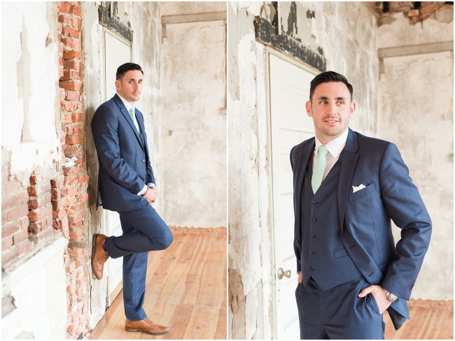 classic groom portraits, blue suit and tie for your groom