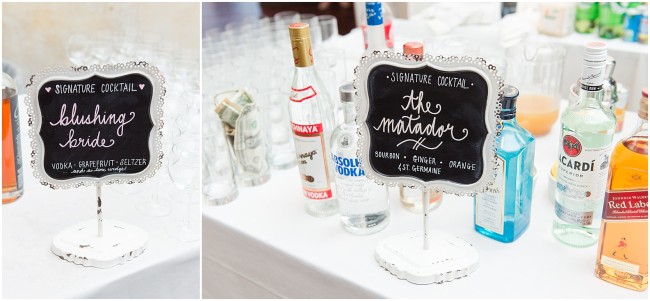 custom calligraphy signature cocktail signs