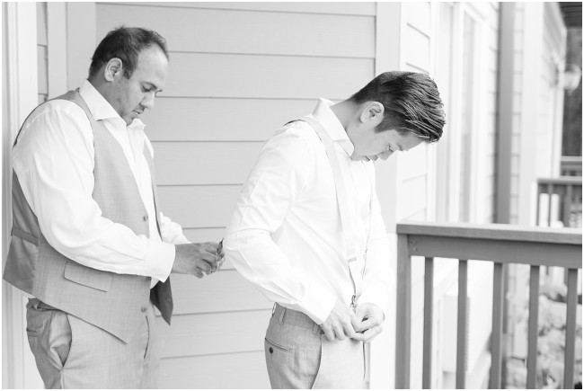 black and white wedding photos, groom getting ready images