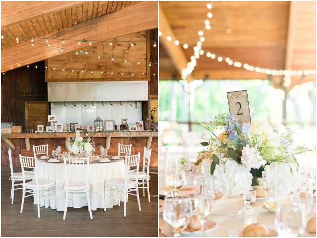rustic wedding venue in NJ, white linen tables with white chairs