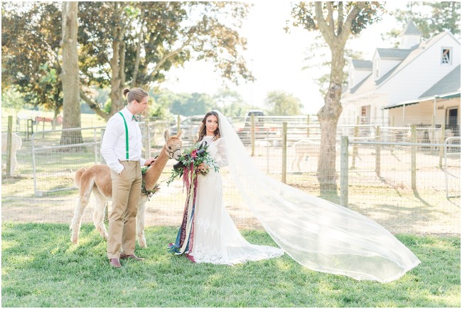 groom wearing green suspenders, jewel toned wedding in new Jersey, edel haus farm