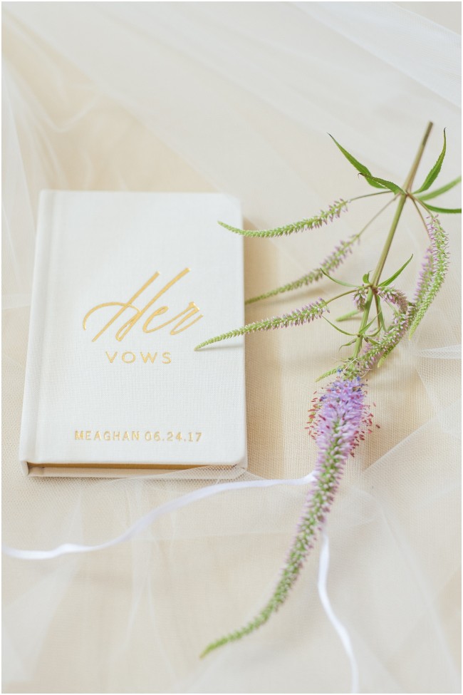 custom wedding vow keepsake book, wedding day vows