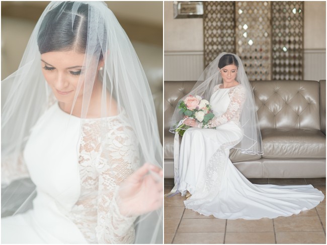 modern bridal portraits, lace wedding gown photos