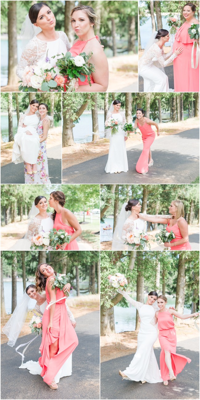 fun bridesmaid photos at frogbridge