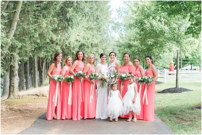 coral bridesmaid gowns, long coral bridesmaid dresses
