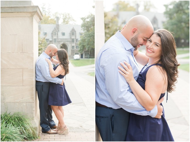 Couple at Princeton Engagement Session at golden hour