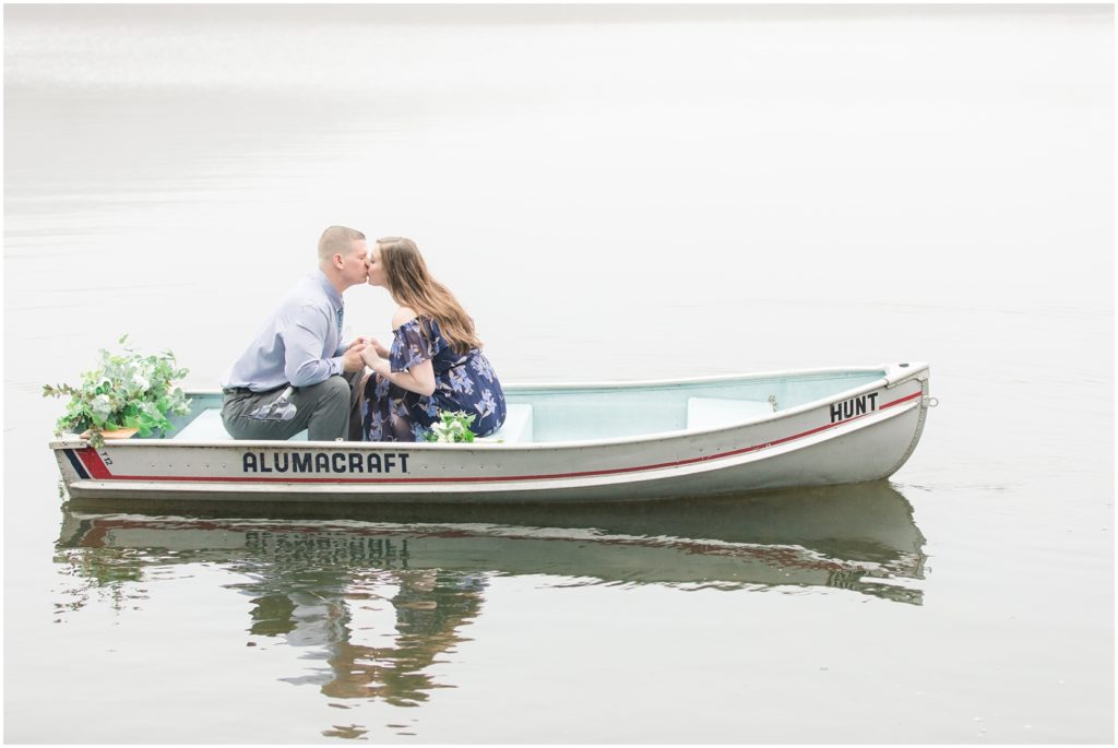 Row boat engagement session