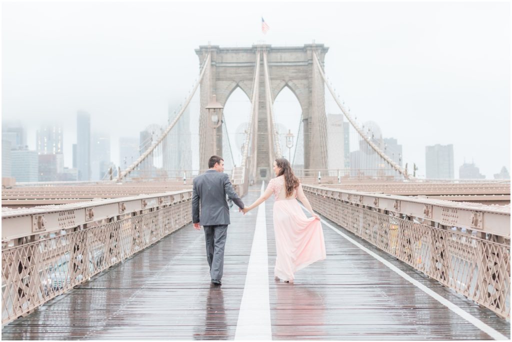 Rainy Brooklyn Bridge Photo Session