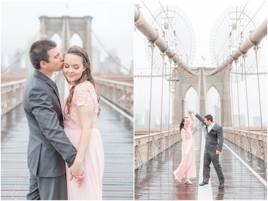 Rainy Brooklyn Bridge Photo Session