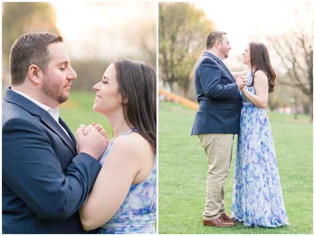 Golden hour engagement photos in Lancaster PA