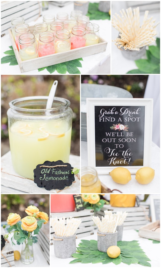 Lemonade stand for wedding guests