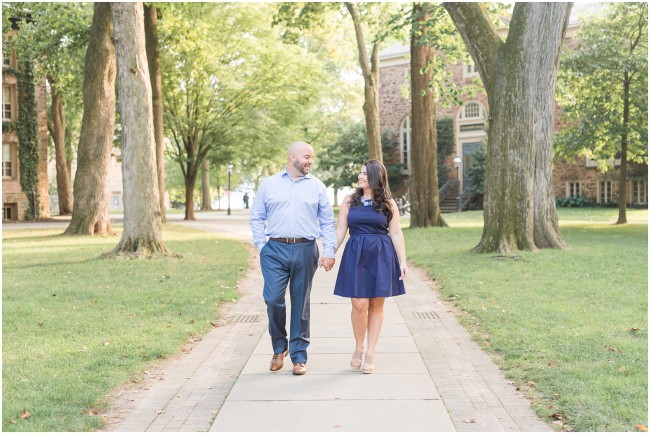 couple walking at Princeton University