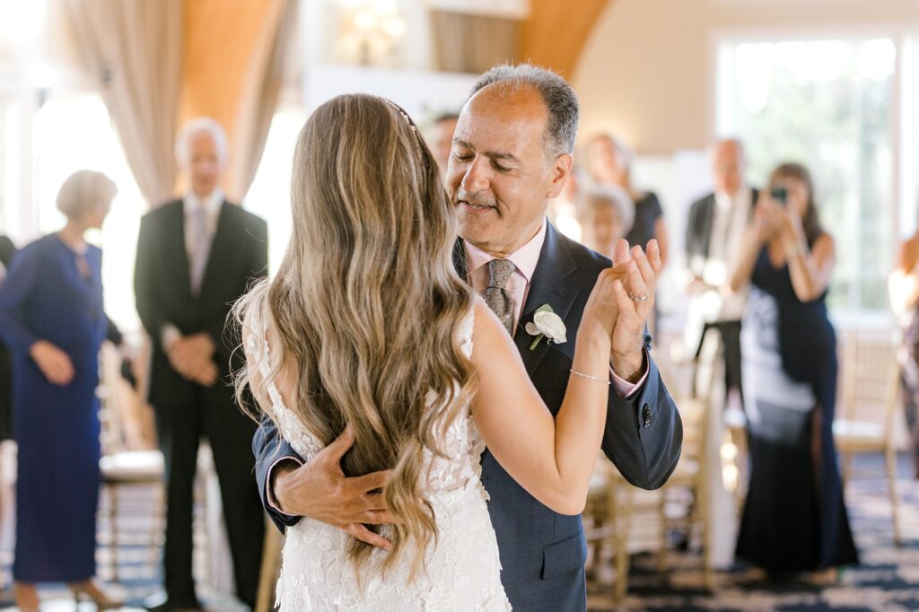 bride dances with father during NJ wedding reception 
