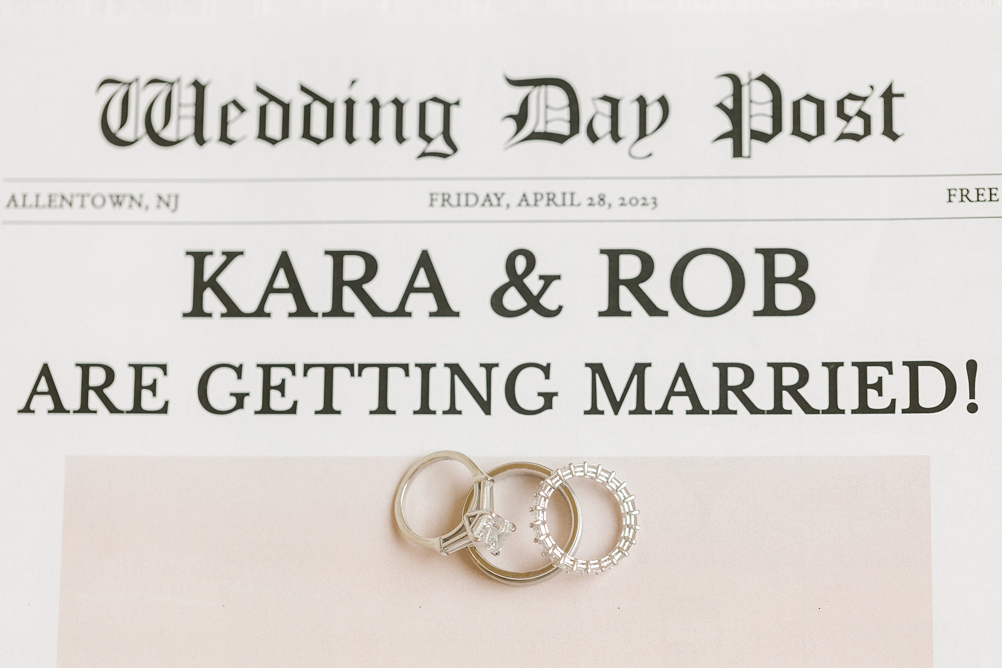 wedding day announcement in paper