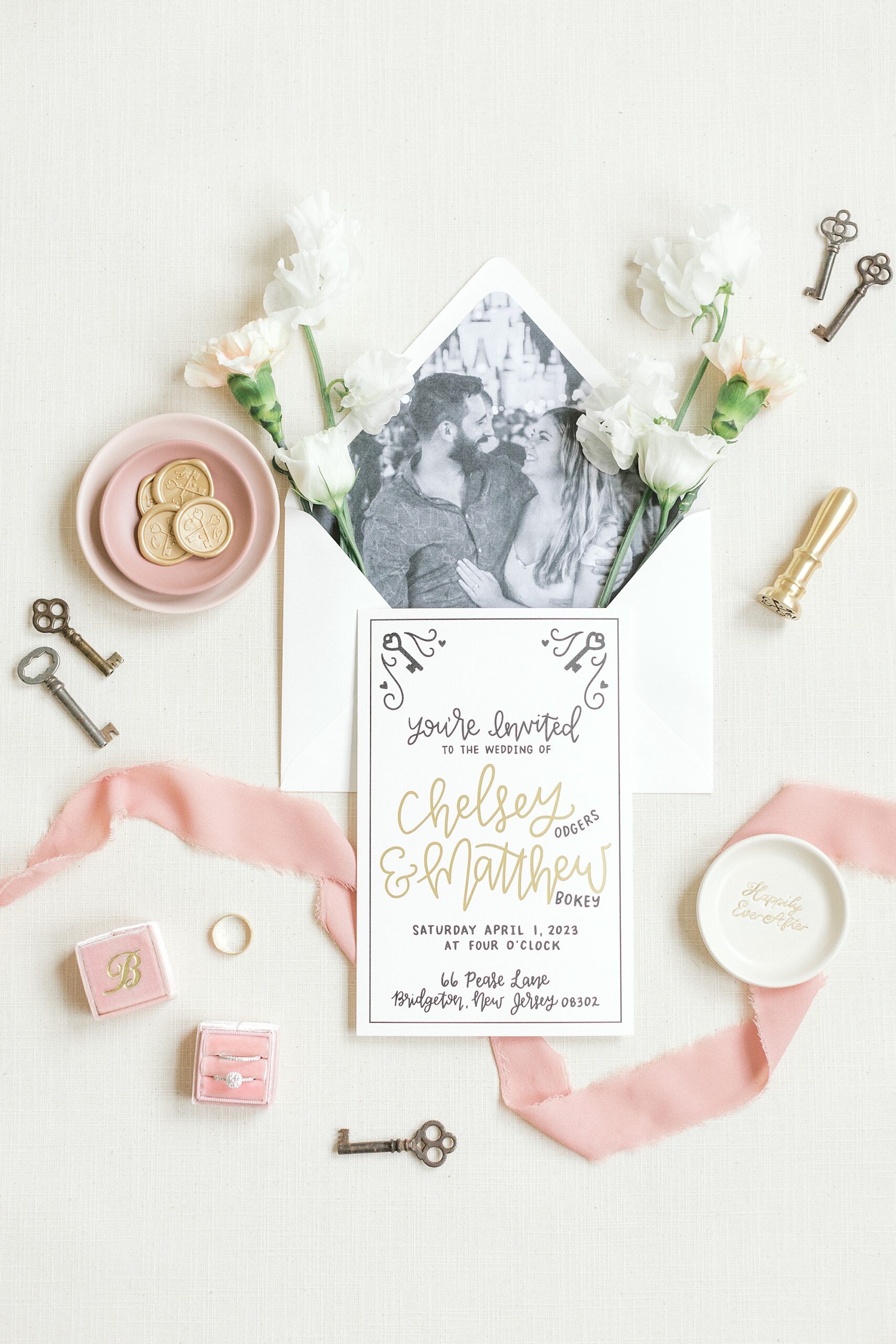 invitation suite for intimate wedding at The Townsend Property