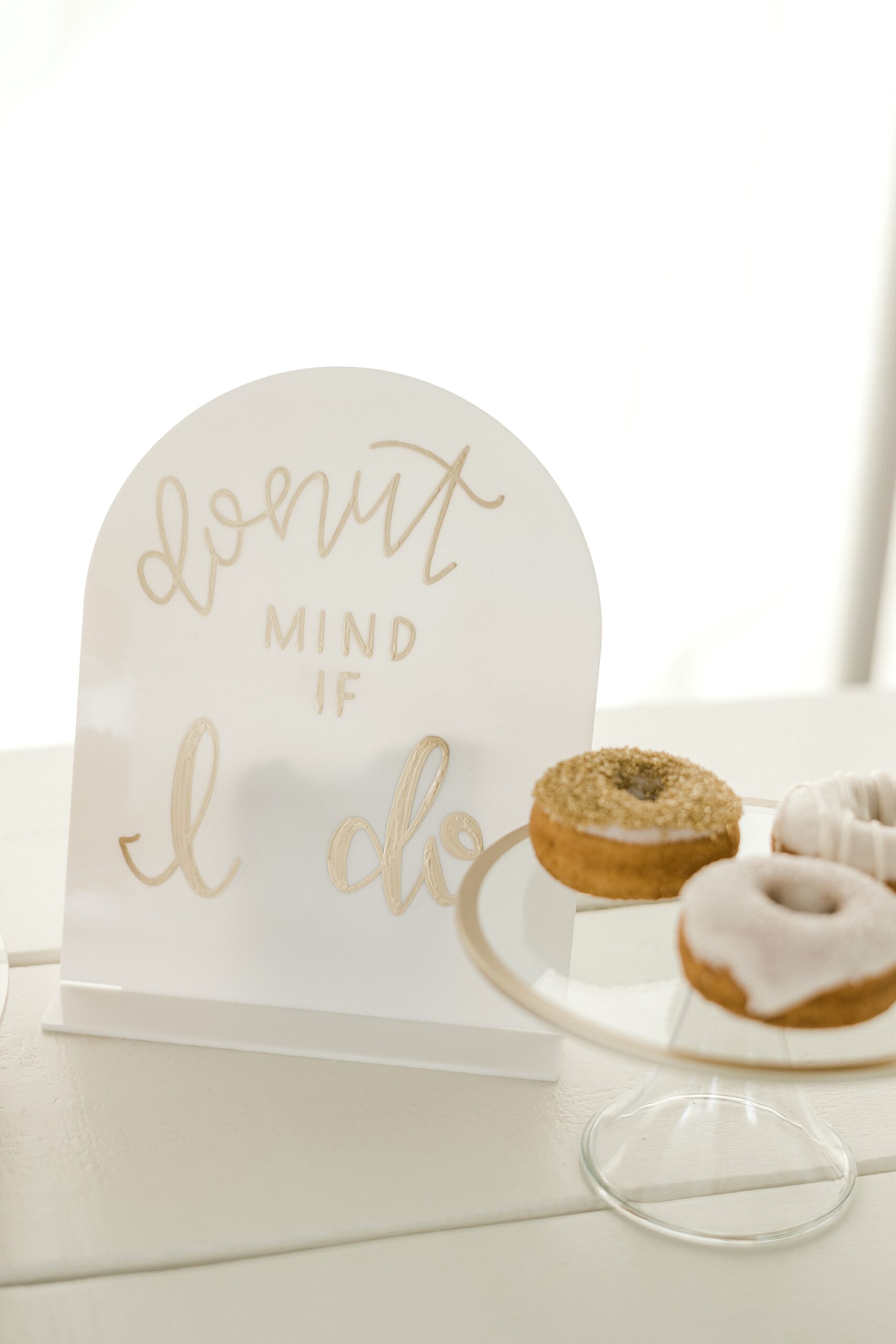 donut sign for wedding reception at The Townsend Property