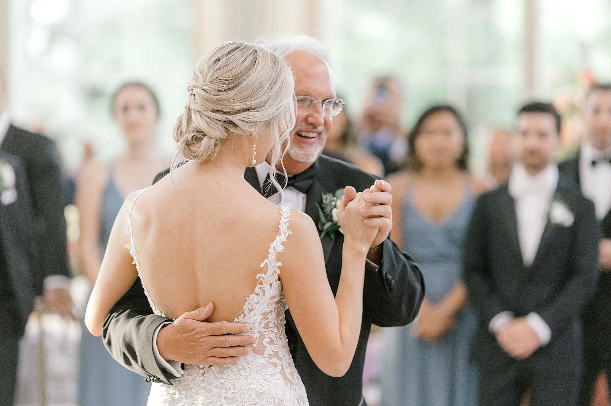 bride dances with father during NJ wedding reception