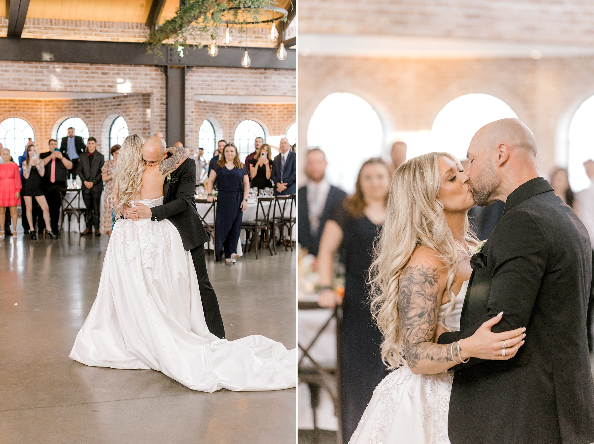 bride and groom dance together during NJ wedding reception