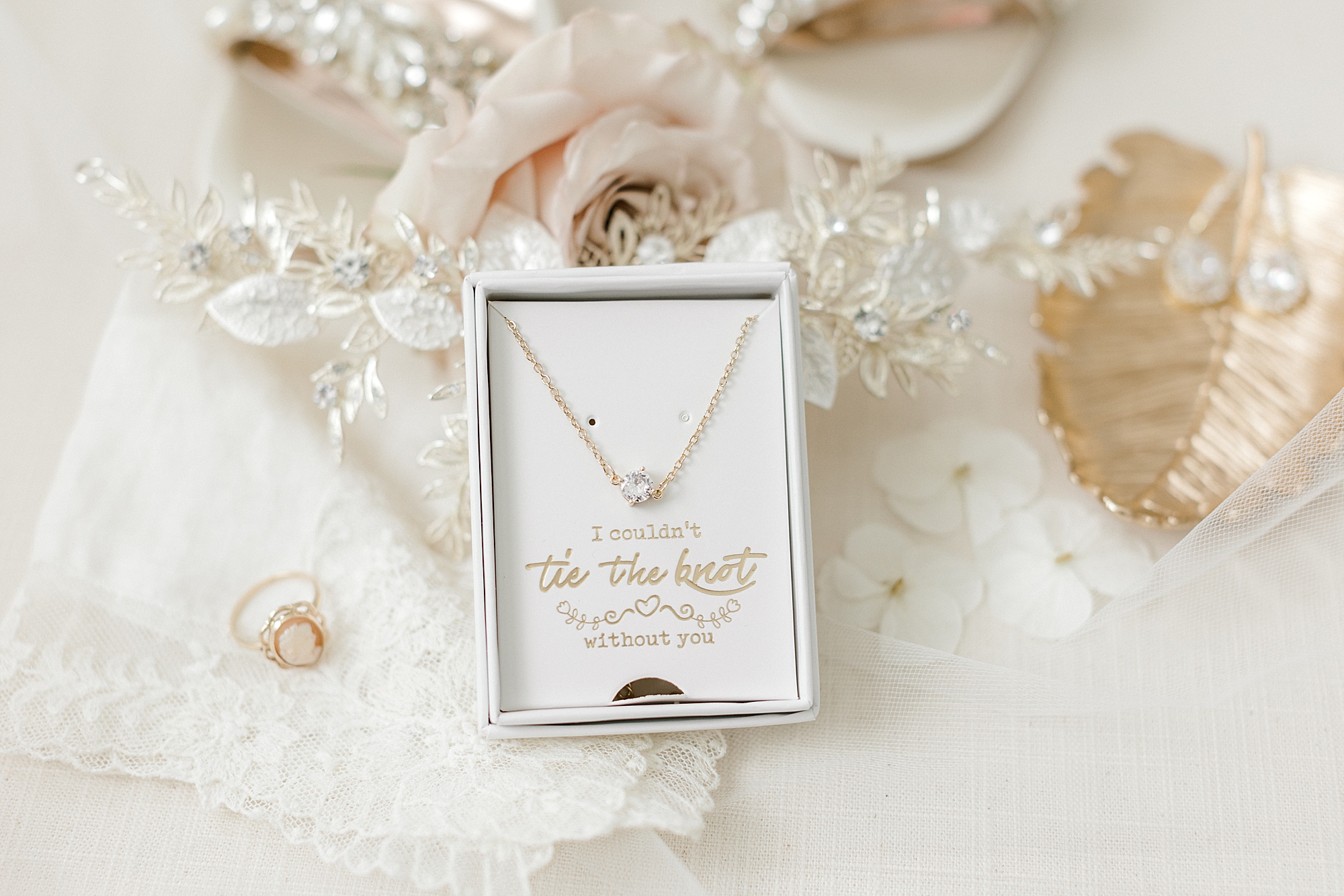 bride's necklace for wedding day in New Jersey