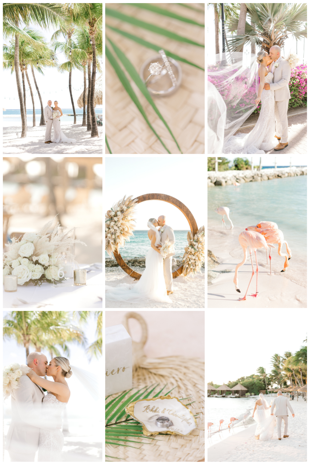 Renaissance Aruba Wedding on Flamingo Island photographed by destination wedding photographer Susan Elizabeth Photography
