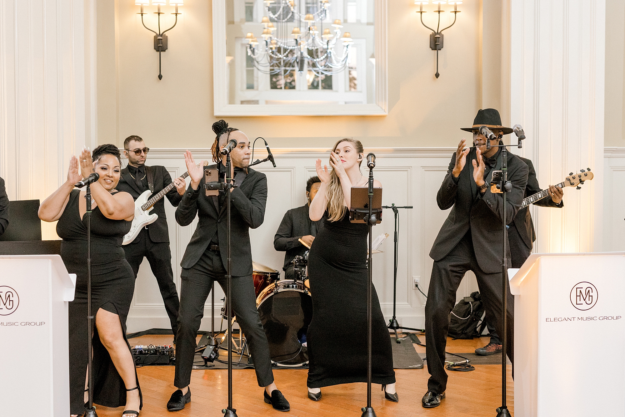 live band performs during NJ wedding reception at Ryland Inn