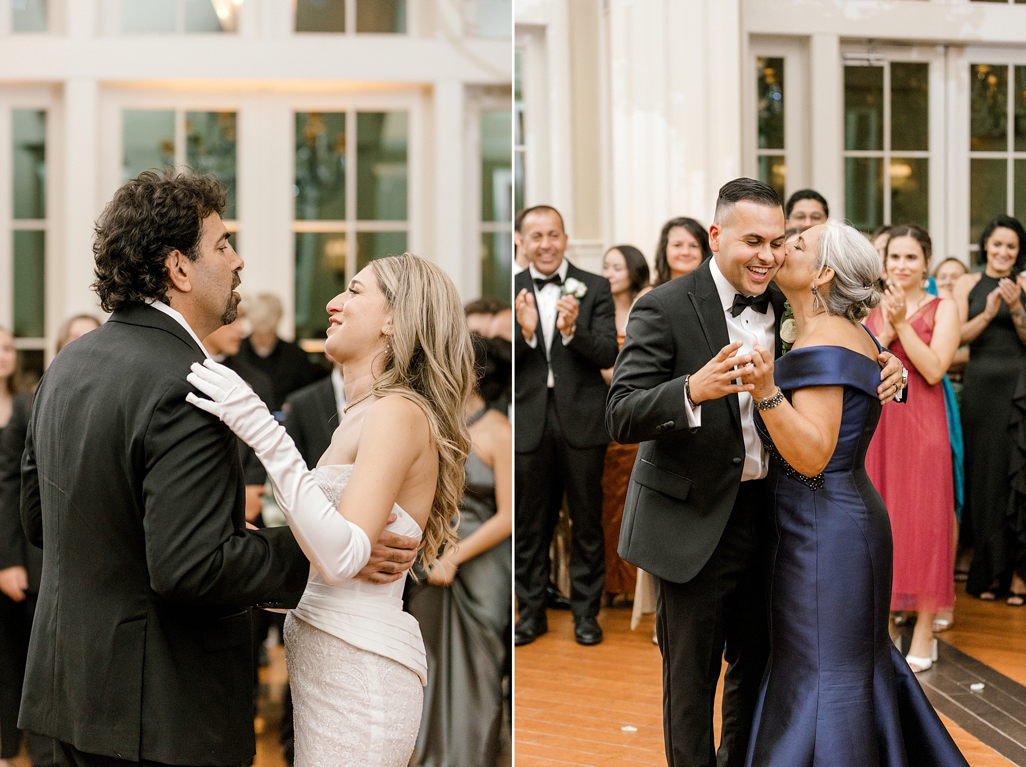 bride and groom dance with parents in New Jersey