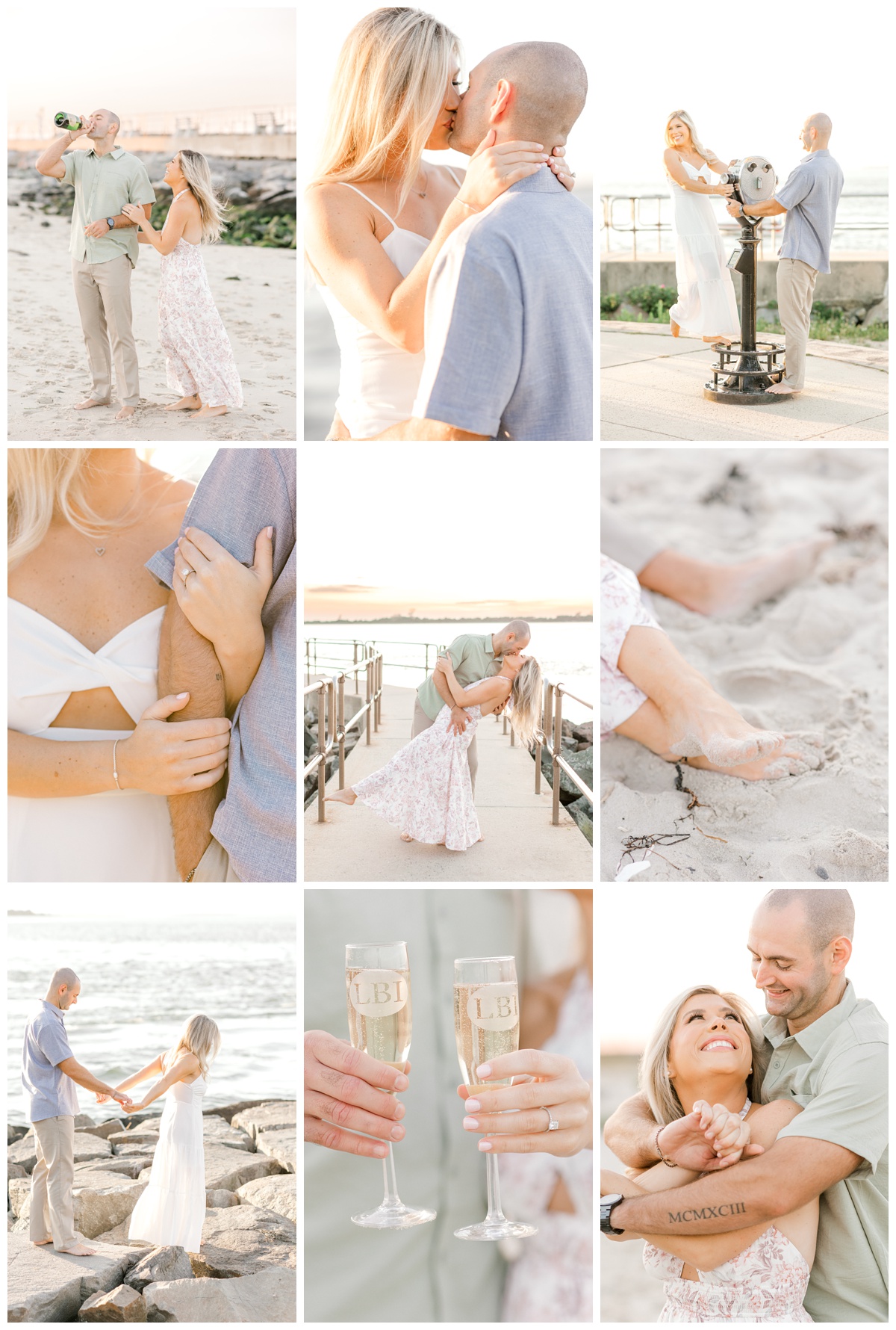 Barnegat Lighthouse engagement session on Long Beach Island with New Jersey wedding photographer Susan Elizabeth Photography