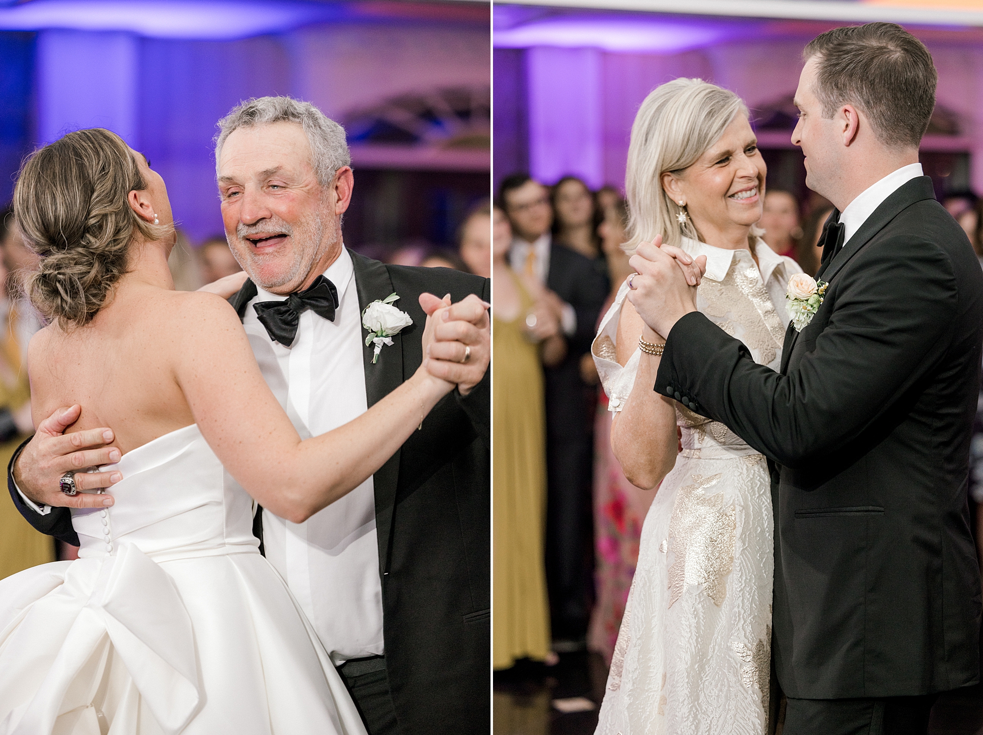 parent dances during Long Beach Island wedding reception