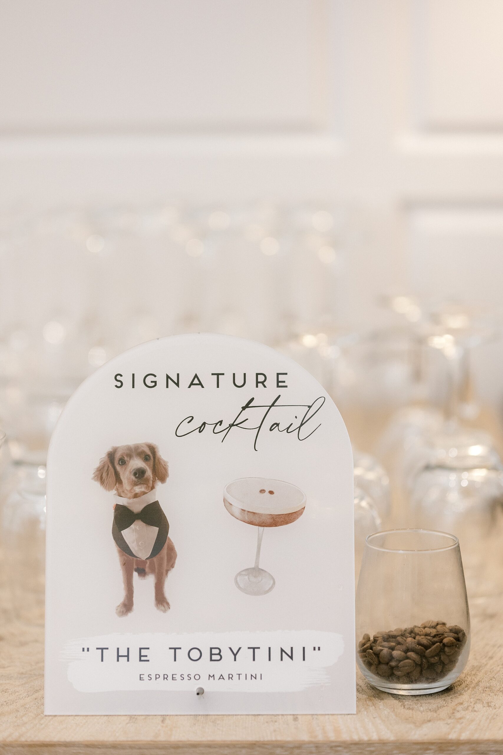 signature cocktail inspired by dog for Bonnet Island Estate wedding